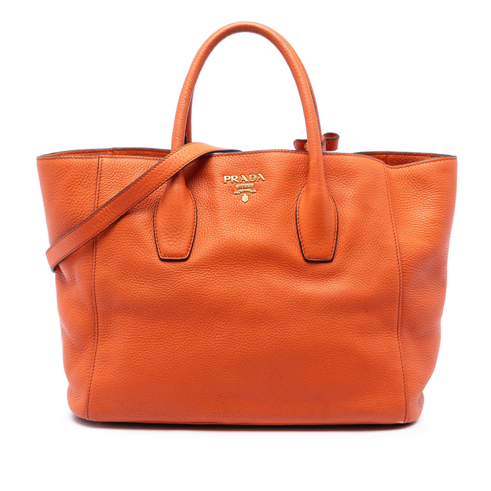 Pre-Loved Prada Vitello Daino Open Convertible Tote